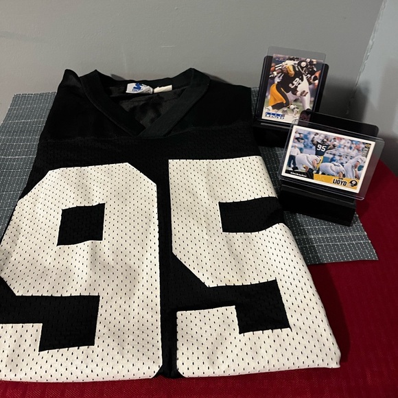Reebok Other - 🌸 EUC Lloyd #95 Pittsburg Steelers NFL Jersey, Size: 52 XL & 2 Football Cards